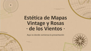 Pitch Deck Esthétique Vintage Map & Compass Rose