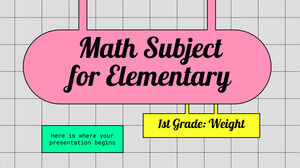 Materia de Matemáticas para Primaria - 1° Grado: Peso