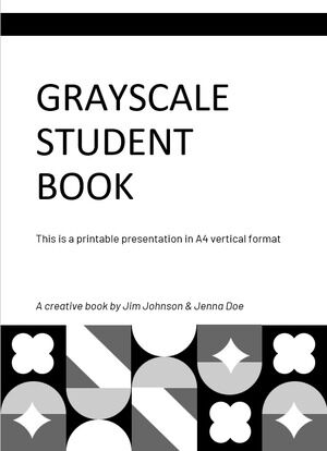 Libro del estudiante en escala de grises