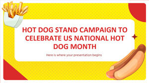 Hot-Dog-Stand-Kampagne zur Feier des nationalen Hot-Dog-Monats in den USA