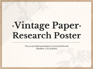 빈티지 종이 연구 포스터