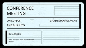 Konferenztreffen zu Supply Chain Management und Business