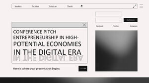 Konferenz-Pitch-Unternehmertum in Volkswirtschaften mit hohem Potenzial im digitalen Zeitalter