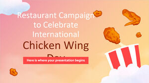 Campanha do restaurante para comemorar o Dia Internacional da Asa de Frango