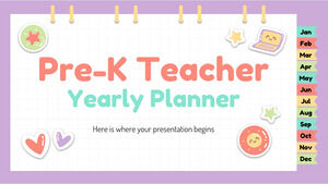 Planificator anual pentru profesori de pre-K