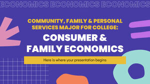 Especialización en servicios comunitarios, familiares y personales para la universidad: economía familiar y del consumidor
