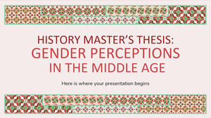 History Master's Thesis: Gender perceptions in the Middle Age