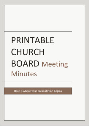 Printable Church Board Meeting Minutes