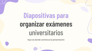 Slides para organizar exames universitários