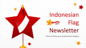 Buletin informativ cu steag indonezian