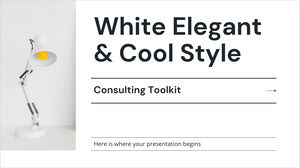 Biały elegancki i fajny zestaw narzędzi konsultacyjnych