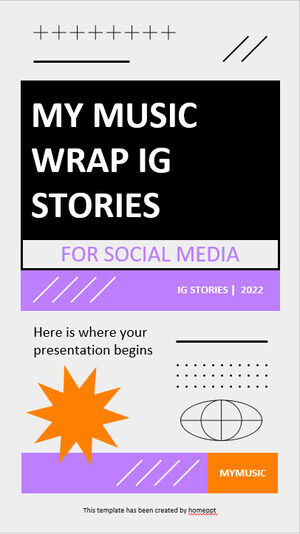 ソーシャルメディア用の My Music Wrap IG ストーリー
