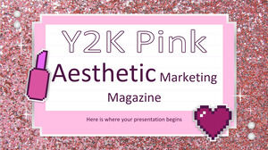 Y2K ピンクの美的マーケティング マガジン