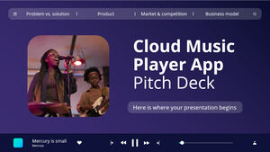 Pitch Deck de la aplicación Cloud Music Player