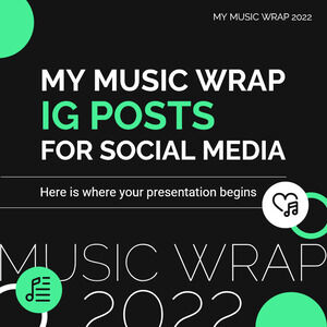 ソーシャル メディア用の My Music Wrap IG 投稿
