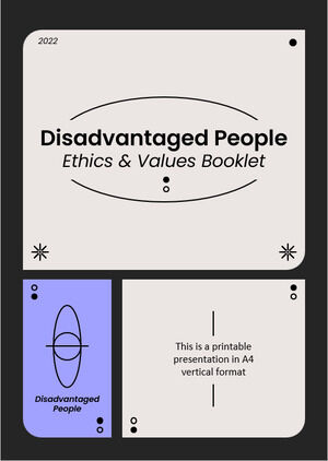 恵まれない人々の倫理と価値観の小冊子