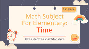 Materia di matematica per la scuola elementare - 1a elementare: tempo