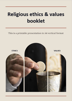 Broschüre „Religiöse Ethik und Werte“.