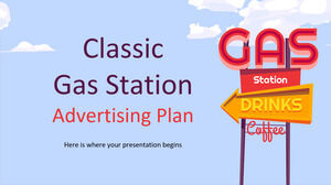 Plan clasic de publicitate pentru benzinărie