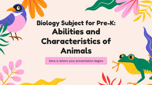 Materia de Biología para Pre-K: Habilidades y Características de los Animales