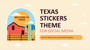 Tema de pegatinas de Texas para redes sociales