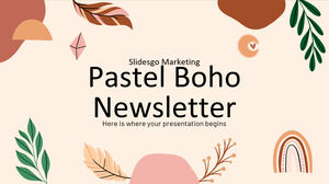 Pastel Boho Newsletter