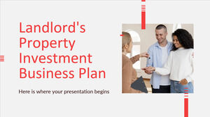 Landlord's Property Investment Business Plan