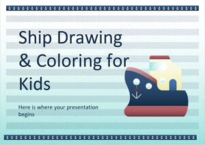 儿童船舶绘画和着色