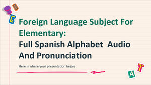 Foreign Language Subject for Elementary: Full Spanish Alphabet - Audio and Pronunciation