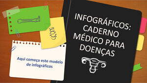 Medizinisches Notizbuch für Infografiken zu Krankheiten