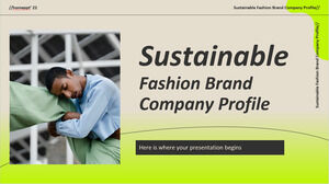 Sürdürülebilir Moda Markası Şirket Profili