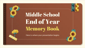 Libro de recuerdos de fin de año de la escuela intermedia