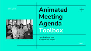 Caseta de instrumente animată pentru agenda întâlnirii
