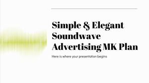 Piano MK per pubblicità Soundwave semplice ed elegante