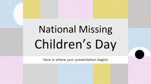 Национальный день пропавших без вести детей