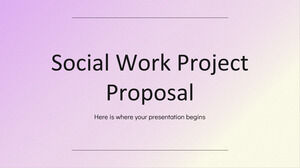 Proposta di progetto di lavoro sociale