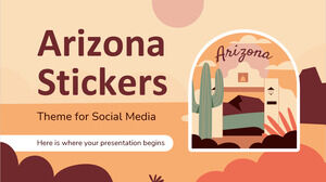 Tema degli adesivi dell'Arizona per i social media