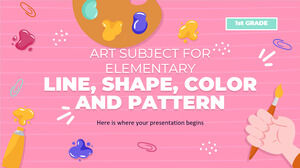Materia artistica per la scuola elementare - 1a elementare: linea, forma, colore e motivo