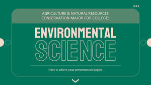 วิชาเอกเกษตรกรรมและการอนุรักษ์ทรัพยากรธรรมชาติสำหรับวิทยาลัย: วิทยาศาสตร์สิ่งแวดล้อม