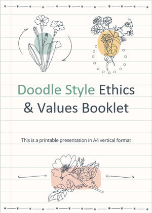 Doodle スタイルの倫理と価値観の小冊子