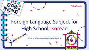 Pelajaran Bahasa Asing untuk SMA - Kelas 9: Bahasa Korea
