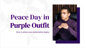 Journée de la paix en tenue violette