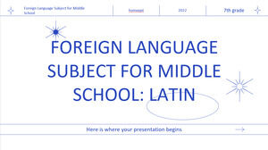 Materia de idioma extranjero para la escuela secundaria - 7mo grado: latín