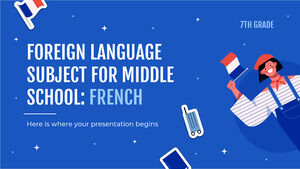 Fremdsprachenfach für die Mittelschule – 7. Klasse: Französisch