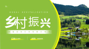 PPT template for the development plan of rural revitalization and smart agriculture industry