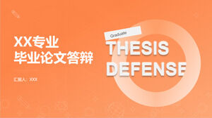 Orange Academic Style Graduation Defense PowerPoint Template