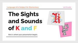 Soggetto di arti linguistiche per la scuola elementare - 1a elementare: le immagini ei suoni di k e f