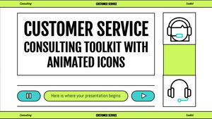 帶有動畫圖標的客戶服務諮詢工具包