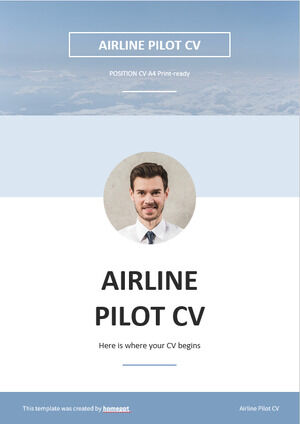 Curriculum Vitae piloto de linea aerea