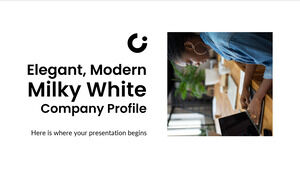 Profilul companiei alb lapte elegant, modern